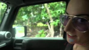 Lily sucks your cock on a cliff!